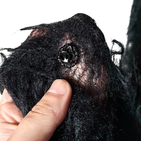 Chanel FW09 Black Mohair Blend Shift Dress w/ Fringed Shawl - Picture 8 of 12